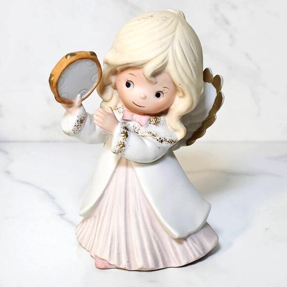 Vintage Trio Homeco Musical Christmas Angels - Hand Painted Porcelain Figurines - Picture 5 of 8